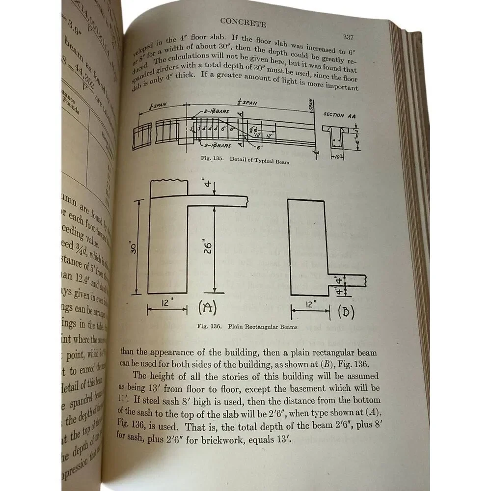 1946 “Concrete Design and Construction” W. Herbert Gibson 2nd Ed Illustrated